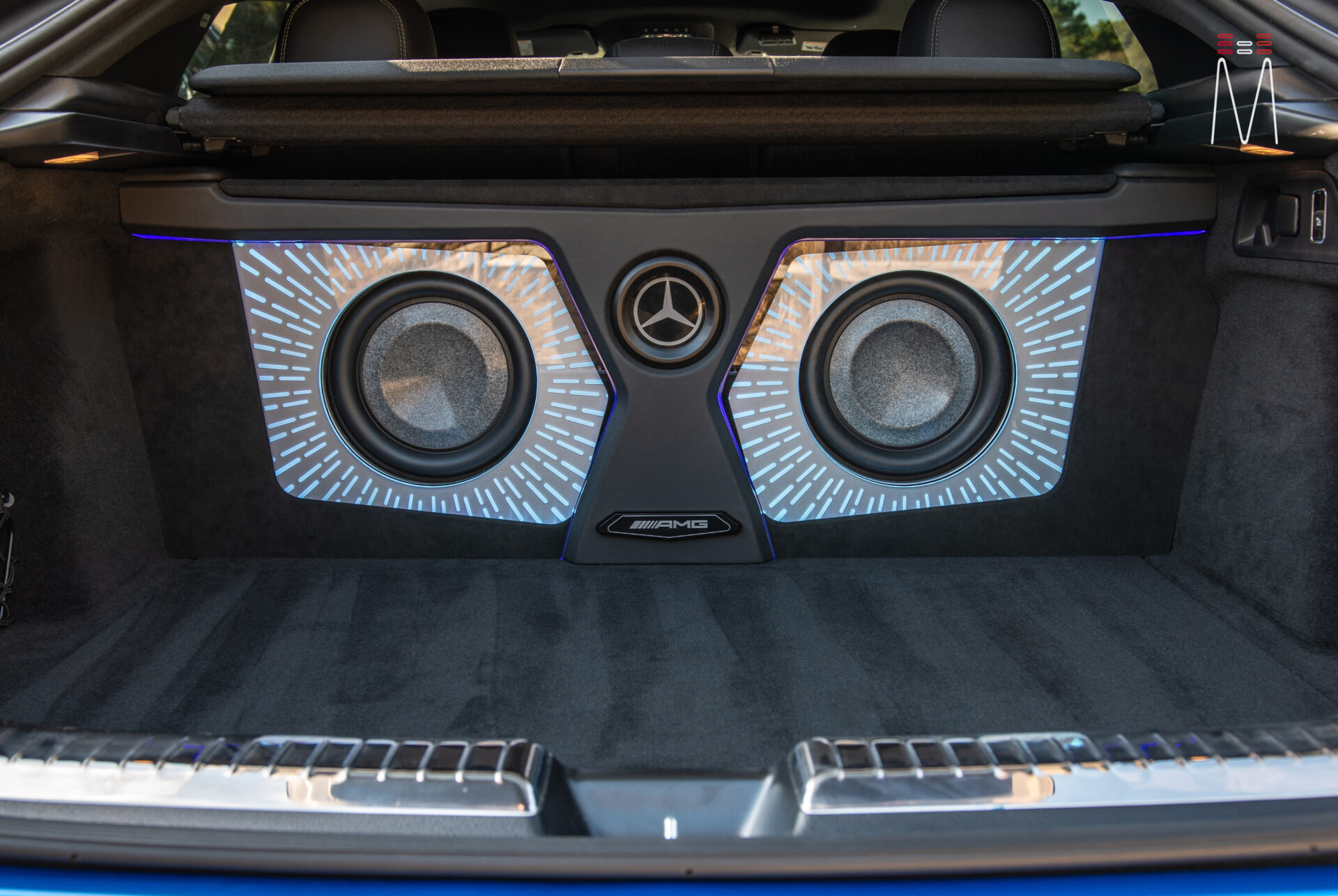 Mercedes-Benz dual subwoofer custom enclosure installation in Dublin