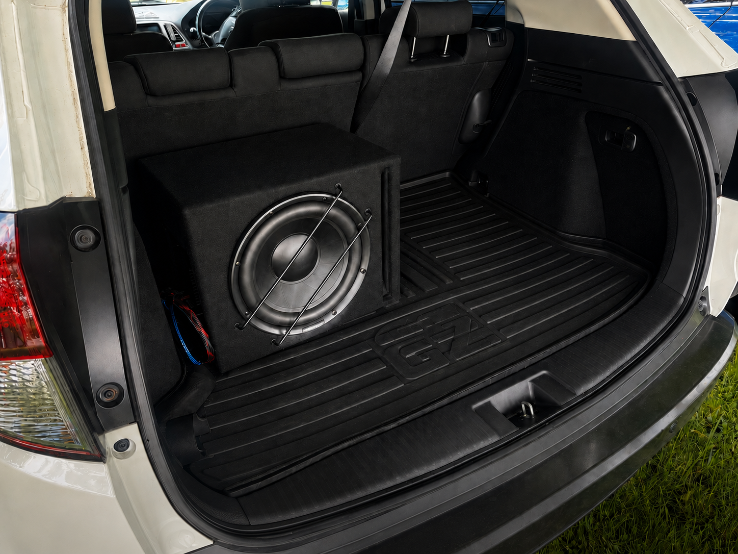 Car audio upgrade with subwoofer, CarPlay and Android Auto installation in Dublin
