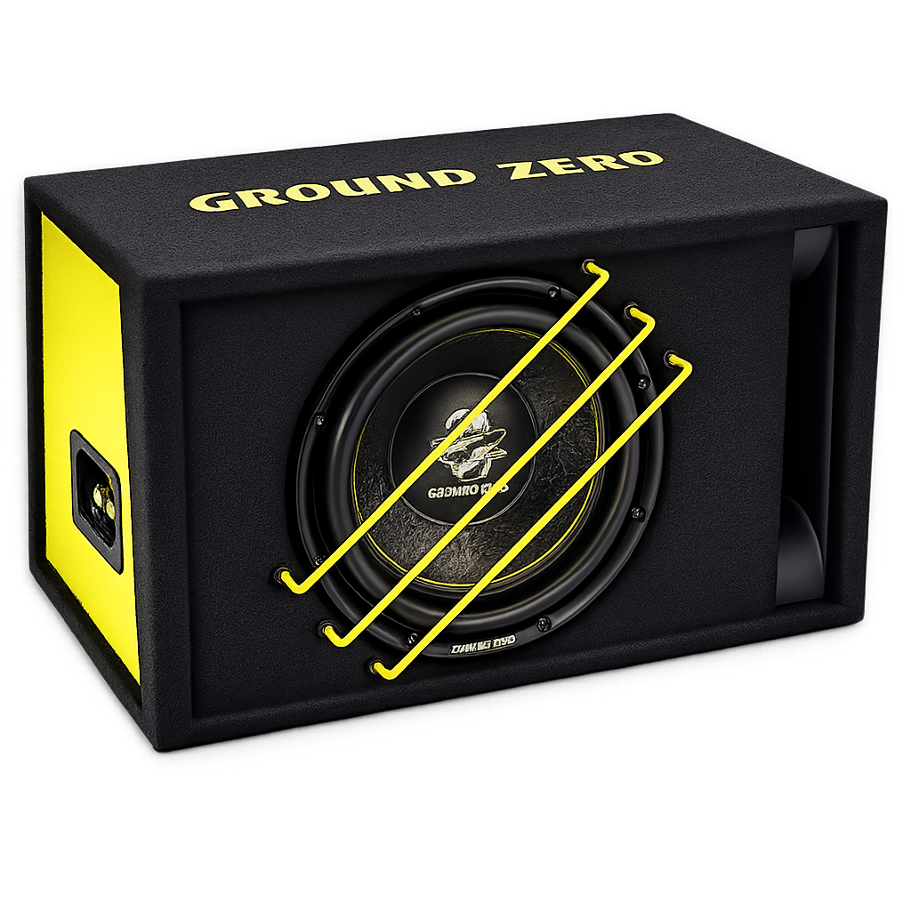 Subwoofer behind main speaker